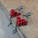 Kolczyki - koral na kole