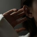 Kolczyki z niezapominajki z różowego złota