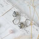 Srebrne kolczyki zapinane z jaspisem dalmatyńczyk