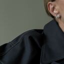 eleganckie srebrne kolczyki rurki