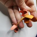 Lekkie żółte kolczyki w kwiaty - Ruda Klara, handmade