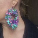 Kolczyki koła kwiatowe lekkie niezwykle bujne robiące wrażenie z serii tej biżuterii którą założysz