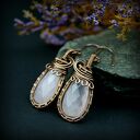 Kolczyki z różowym kwarcem