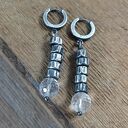 Kolczyki - przekładki z kwarcem