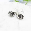 Srebrne kolczyki z ametystem - lunar amulets