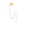 kolczyki handmade złota nausznica z przewlekanym łańcuszkiem