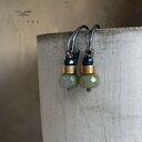 Kolczyki Forest Little Birds z agatem indyjskim i jadeitem - handmade