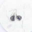 Srebrne kolczyki z ametystem - lunar amulets