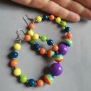 Kolczyki kola koraliki polecam box k1/m1