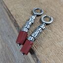 Kolczyki - jaspis czerwony