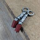 Kolczyki - jaspis czerwony