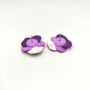 Kwiatowe sztyfty „Bratki” z gliny polimerowej - handmade