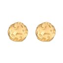 Złote kolczyki małe gniecione koła