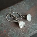 Magia kamienia księżycowego - srebrne kolczyki