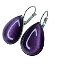 Kolczyki w odcieniu perłowego fioletu na biglach Parla e14/13