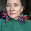 Kolczyki Szalone Pióra - lekkie, kolorowe boho