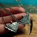Kolczyki Silver Angels - oksydowane srebro boho z ornamentem na łańcuszkach
