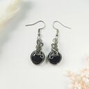 Kolczyki Noc Kairu stal chirurgiczna handmade wirewrapping