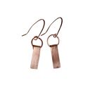 Kolczyki z miedzi /5/ biżuteria handmade rękodzieło