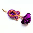 Autumn Flowers haftowane kolczyki sutaszowe