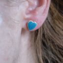 Serduszka z Makowej Polany - ceramiczne kolczyki sztyfty