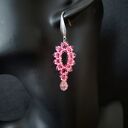 Długie Kolczyki "Rose Glow" z Kryształków i Koralików