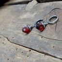 Granat - kolczyki 018