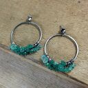 Kolczyki -koła z onyksem