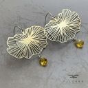 Kolczyki Water Lily & Swarovski - ręcznie robione