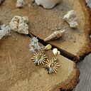 Kolczyki z agatem i zawieszką