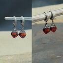 Granat - kolczyki 018