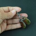 Kolczyki Esta - agat i oksydowane srebro