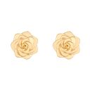 Złote kolczyki różyczki