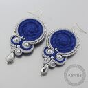 autorskie kolczyki energy blue soutache