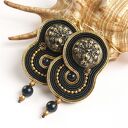 Kolczyki soutache GOLDEN PEACOCK