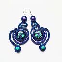 Cobalt Openwork kolczyki sutaszowe