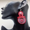 Bloody kolczyki sutaszowe