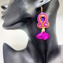 Autumn Flowers haftowane kolczyki sutaszowe