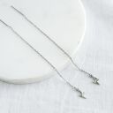 Kolczyki łańcuszki z błyskawicą, stal chirurgiczna