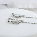 Kolczyki wiszące łańcuszki, stal chirurgiczna