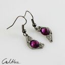 Zegarowe z fioletem - kolczyki (lub klipsy) | ooak #