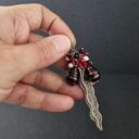 Czerwone grona - kolczyki lub klipsy