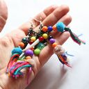 Kolczyki długie handmade "kocur ledwo dyszy przez te gibkie myszy W1"