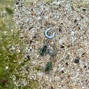 Kolczyki z lepidolitem i turkusem afrykańskim