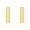 Złote kolczyki rurki