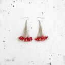 Koral czerwony kolczyki