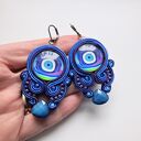 Kolczyki sutasz haftowane Oko Proroka