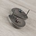 Agat dendrytowy i srebro - kolczyki sztyfty 1752a