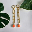 Swarovski pearls: neon orange
