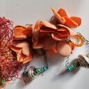 Kolczyki Kwiaty Korale Boho - Etno Futro